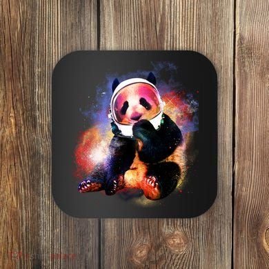 Astronaut Panda Galaxy Splatter Coaster