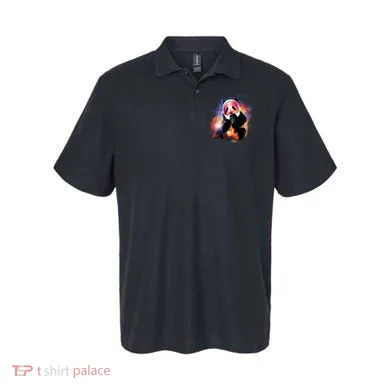 Astronaut Panda Galaxy Splatter Polo