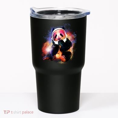 Astronaut Panda Galaxy Splatter Tumbler