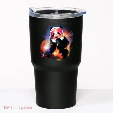 Astronaut Panda Galaxy Splatter Tumbler