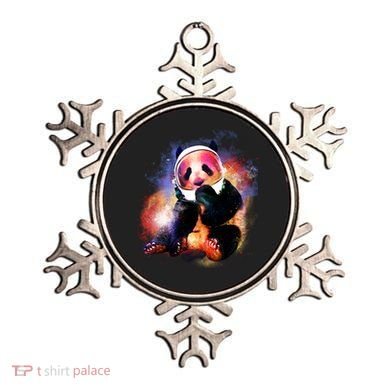 Astronaut Panda Galaxy Splatter Ornament