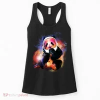 Astronaut Panda Galaxy Splatter Women's Tank Top thumb 0