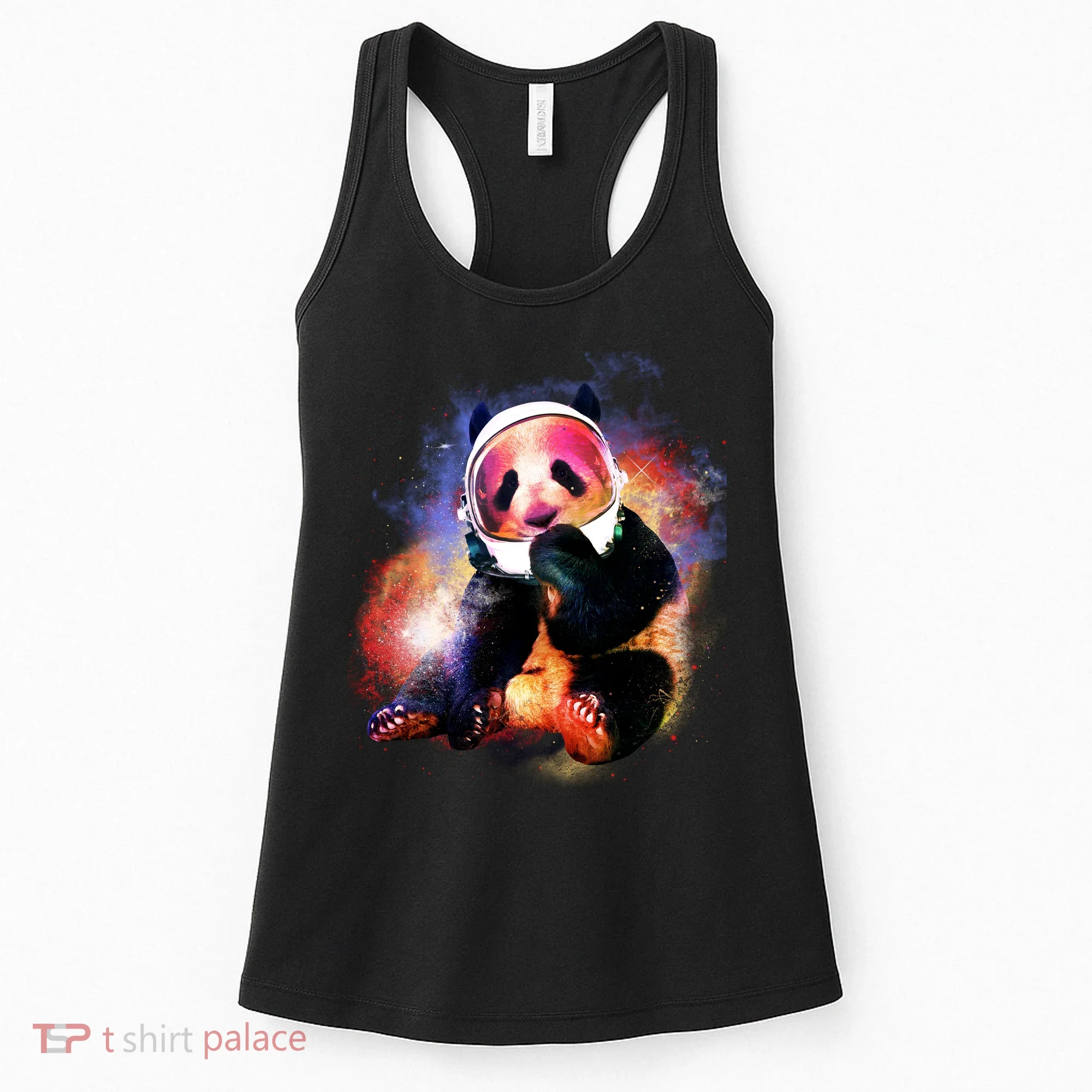 Astronaut Panda Galaxy Splatter Women's Tank Top
