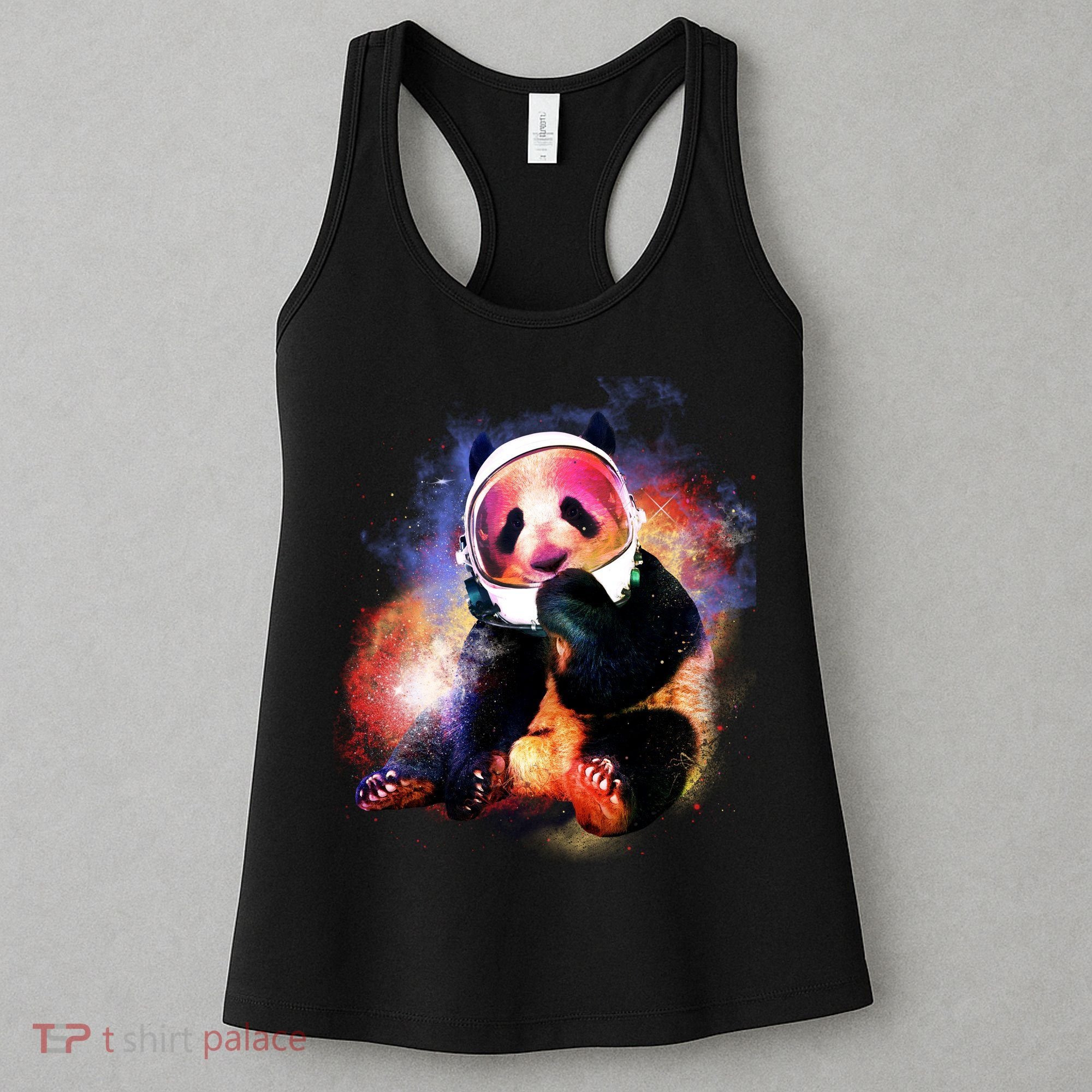 Astronaut Panda Galaxy Splatter Women's Tank Top