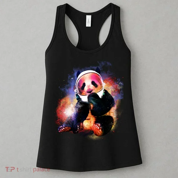 Astronaut Panda Galaxy Splatter Women's Tank Top