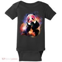 Astronaut Panda Galaxy Splatter Baby Bodysuit thumb 0