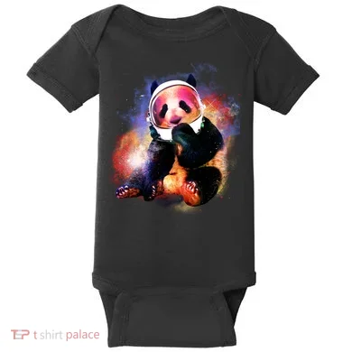 Astronaut Panda Galaxy Splatter Baby Bodysuit