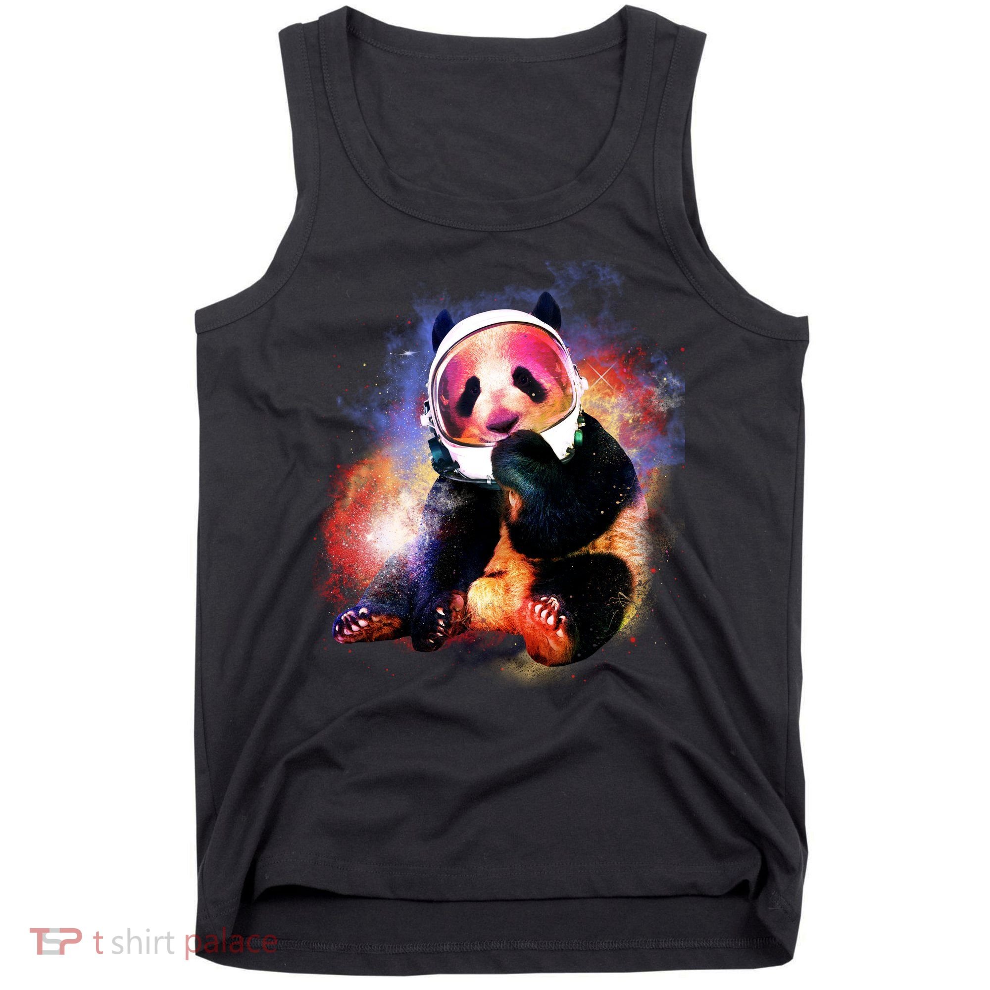 Astronaut Panda Galaxy Splatter Tank Top