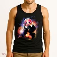 Astronaut Panda Galaxy Splatter Tank Top thumb 3