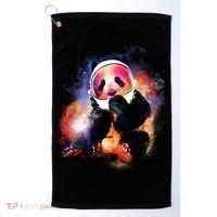 Astronaut Panda Galaxy Splatter Golf Towel thumb 0