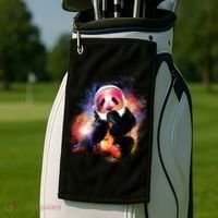 Astronaut Panda Galaxy Splatter Golf Towel thumb 2