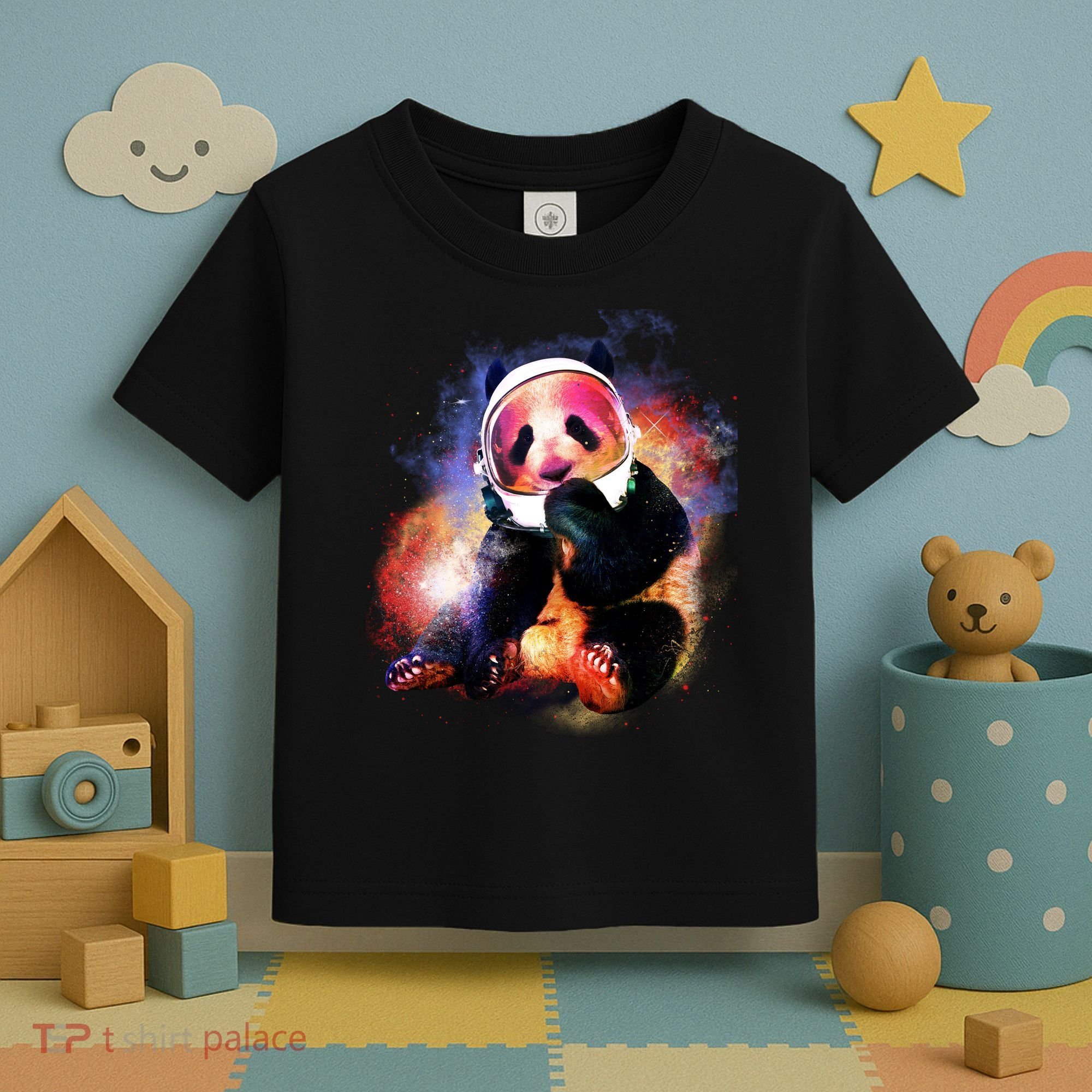 Astronaut Panda Galaxy Splatter Toddler T-Shirt