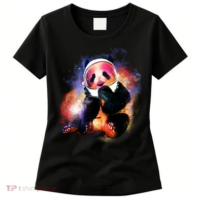 Astronaut Panda Galaxy Splatter Women's T-Shirt