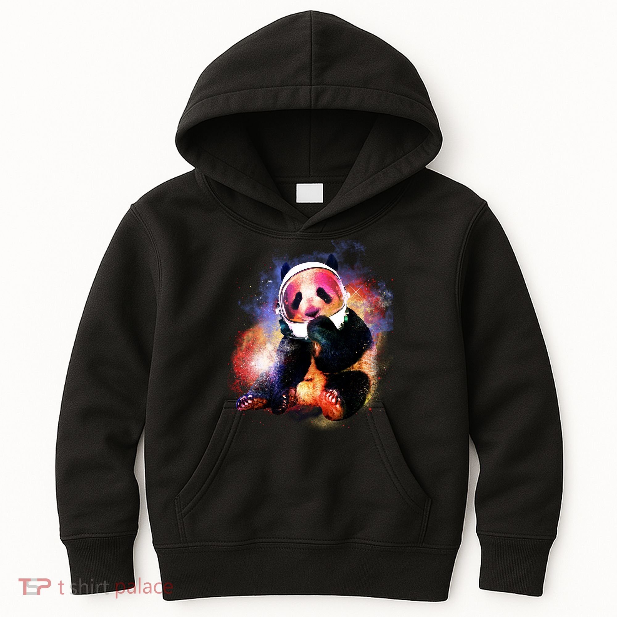 Astronaut Panda Galaxy Splatter Kids Hoodie