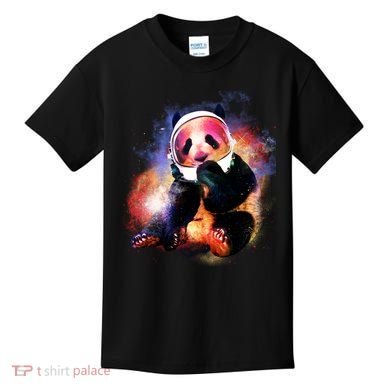 Astronaut Panda Galaxy Splatter Kids T-Shirt