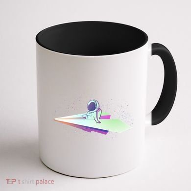 Astronaut Paper Plane Coffee Mug back
