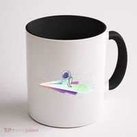 Astronaut Paper Plane Coffee Mug thumb 1