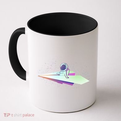 Astronaut Paper Plane Coffee Mug