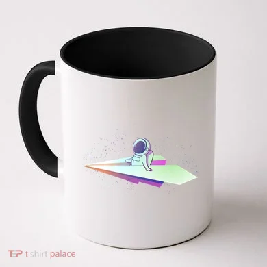 Astronaut Paper Plane Coffee Mug