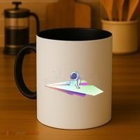 Astronaut Paper Plane Coffee Mug thumb 4