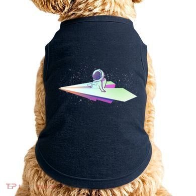 Astronaut Paper Plane Doggie Tank