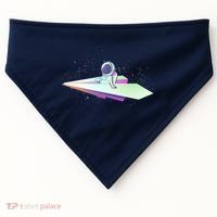 Astronaut Paper Plane USA-Made Doggie Bandana thumb 0