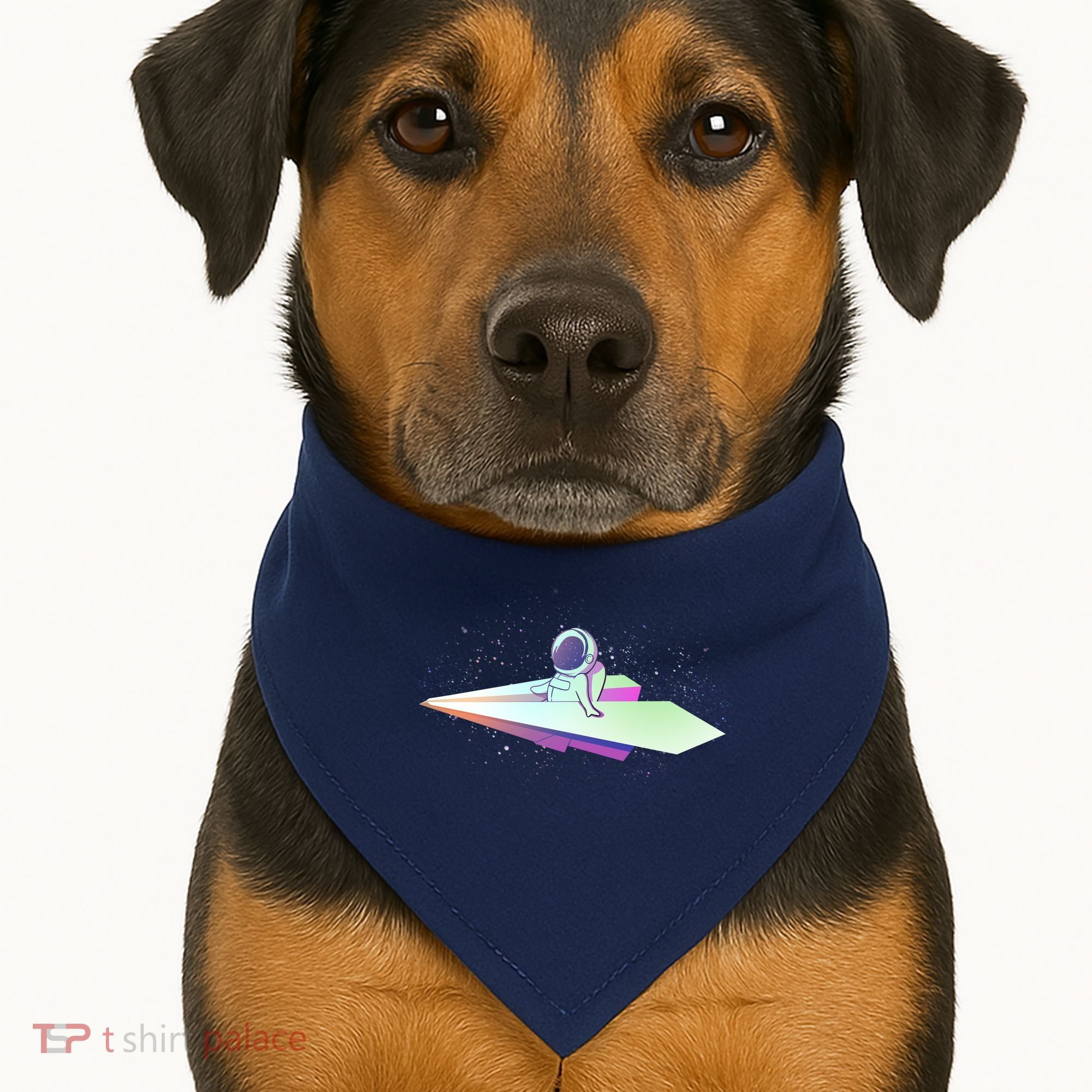 Astronaut Paper Plane USA-Made Doggie Bandana