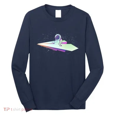 Astronaut Paper Plane Long Sleeve Shirt