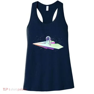 Astronaut Paper Plane Women's Tank Top