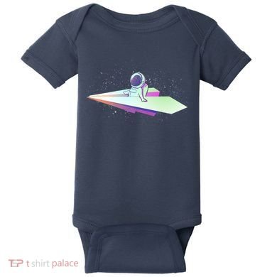 Astronaut Paper Plane Baby Bodysuit