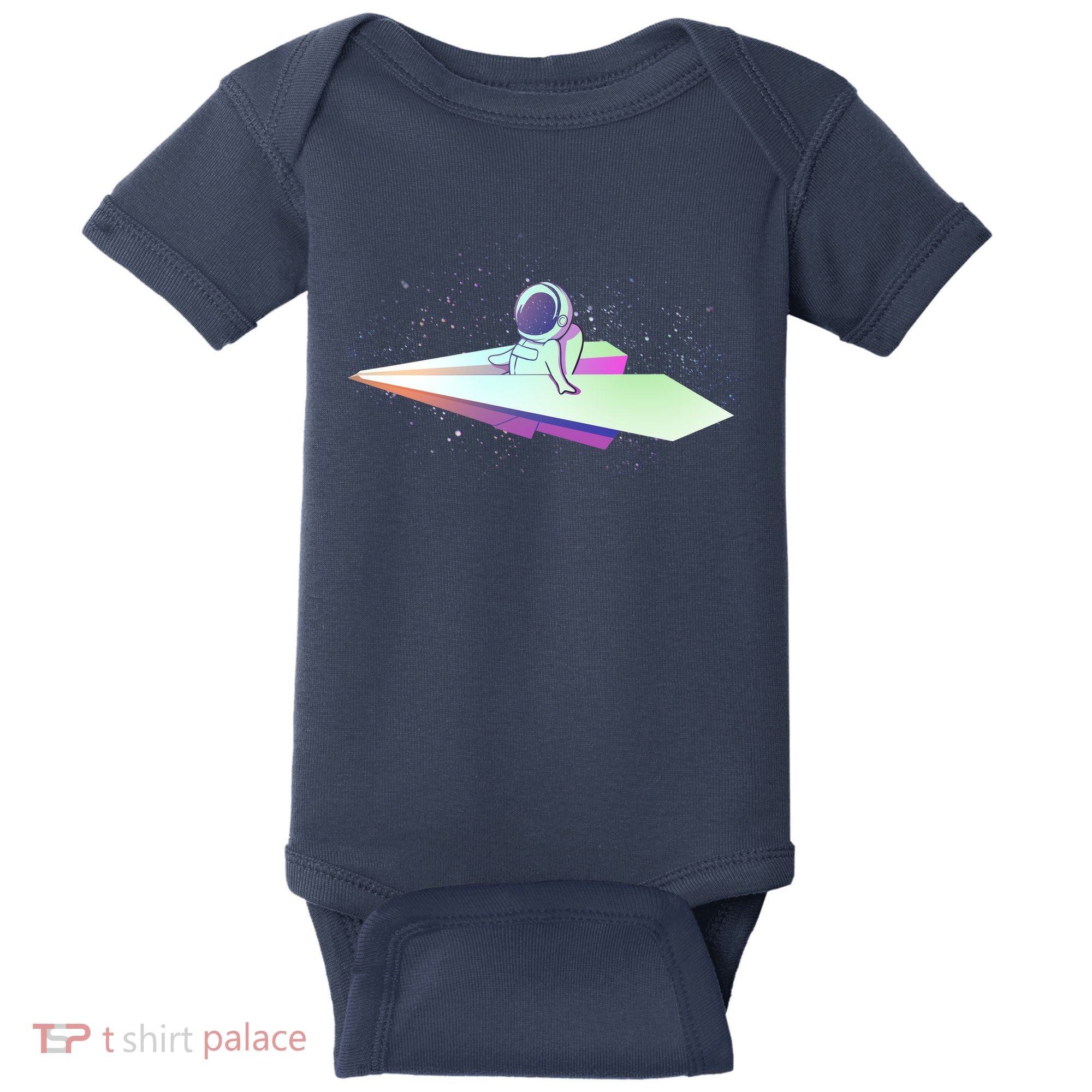 Astronaut Paper Plane Baby Bodysuit