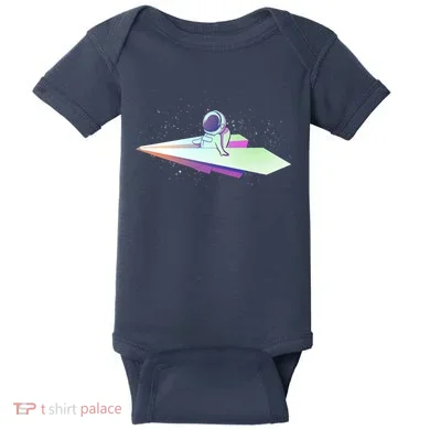 Astronaut Paper Plane Baby Bodysuit
