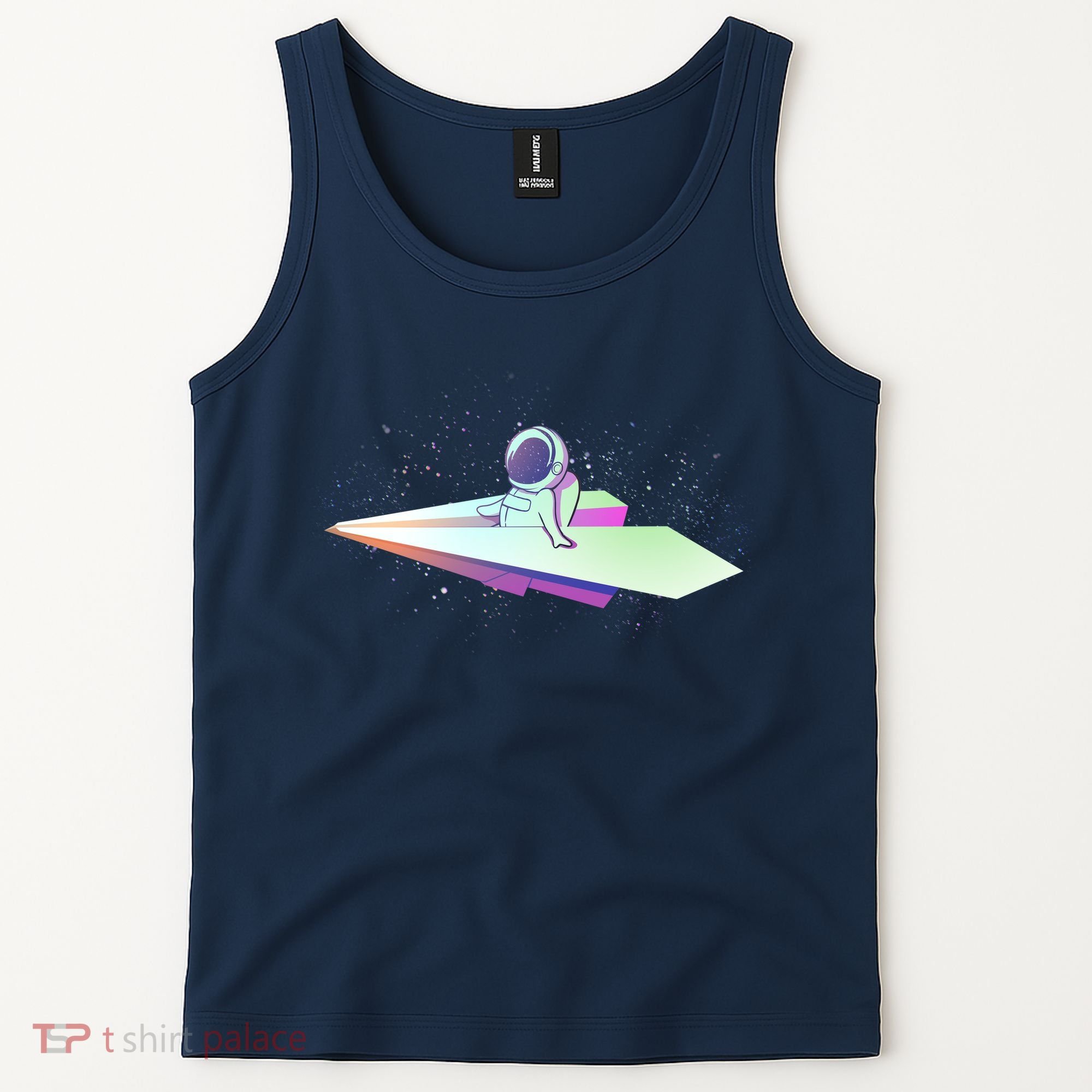 Astronaut Paper Plane Tank Top
