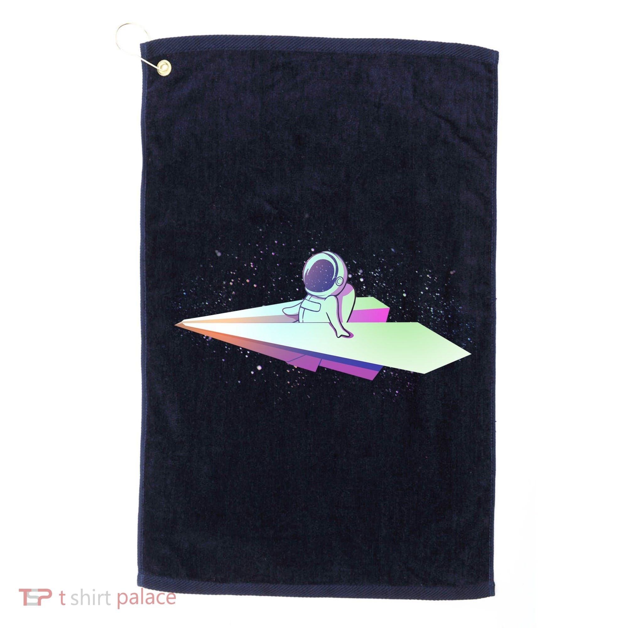 Astronaut Paper Plane Golf Towel