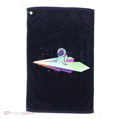 Astronaut Paper Plane Golf Towel