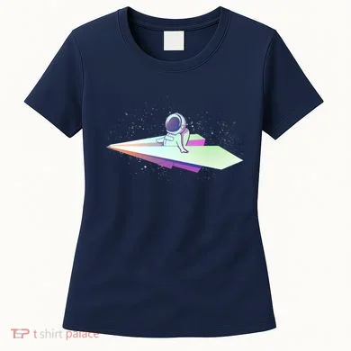 Astronaut Paper Plane Women's T-Shirt