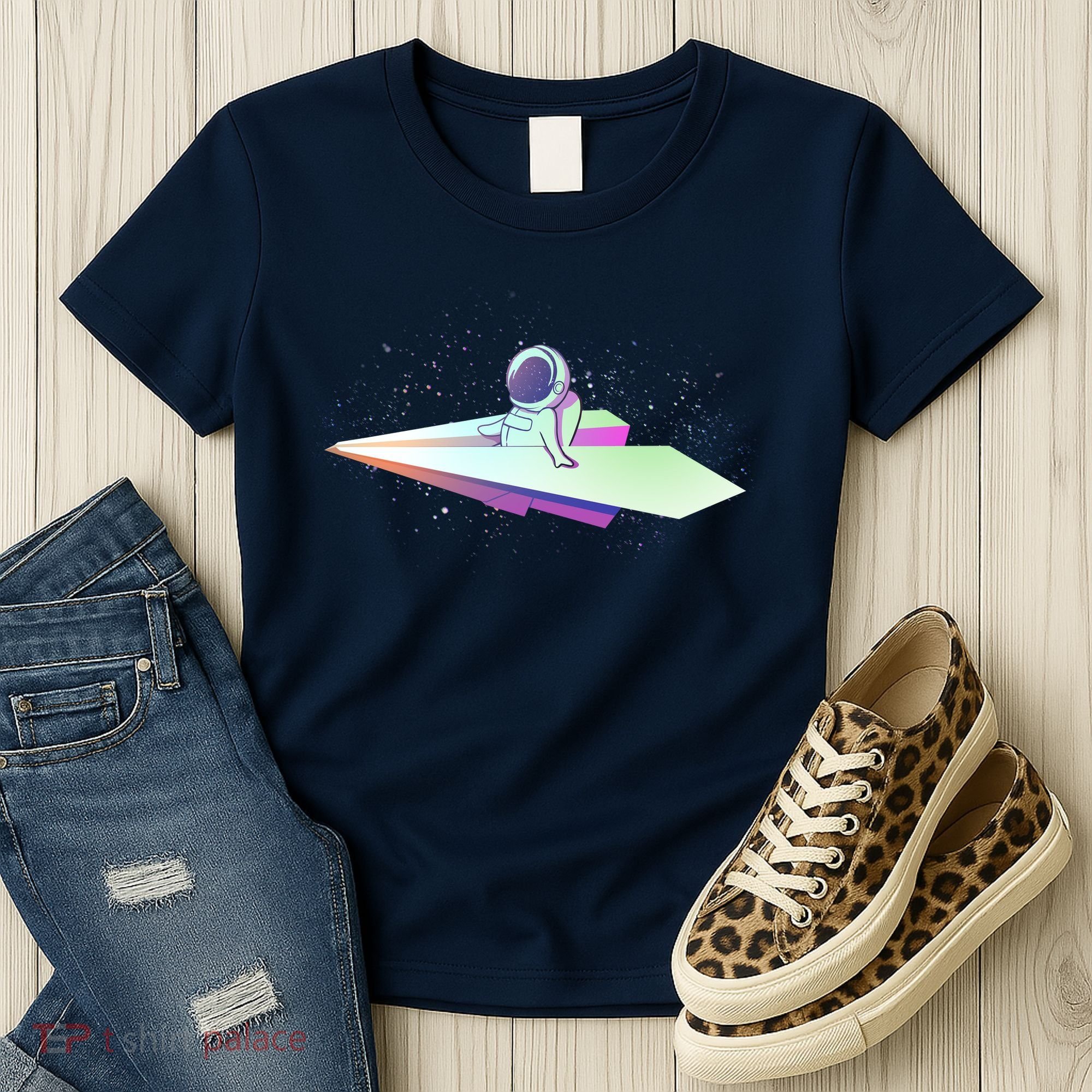 Astronaut Paper Plane Women's T-Shirt