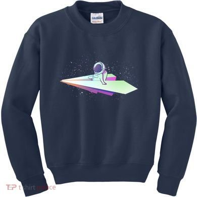 Astronaut Paper Plane Kids Sweatshirt