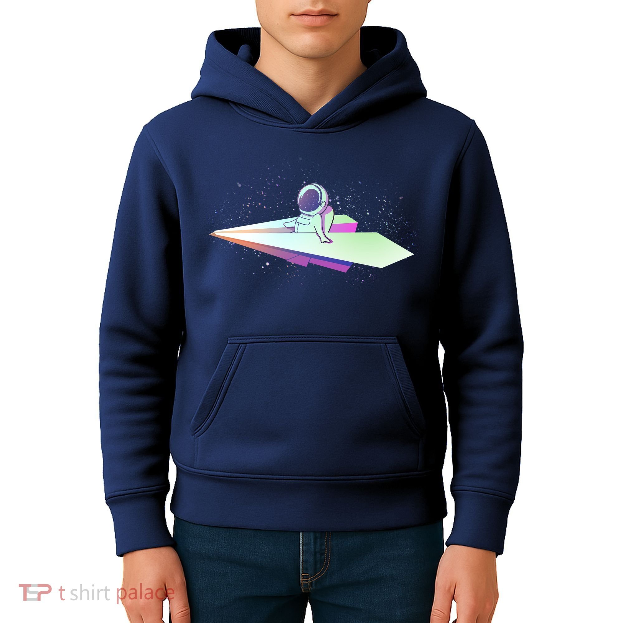 Astronaut Paper Plane Kids Hoodie