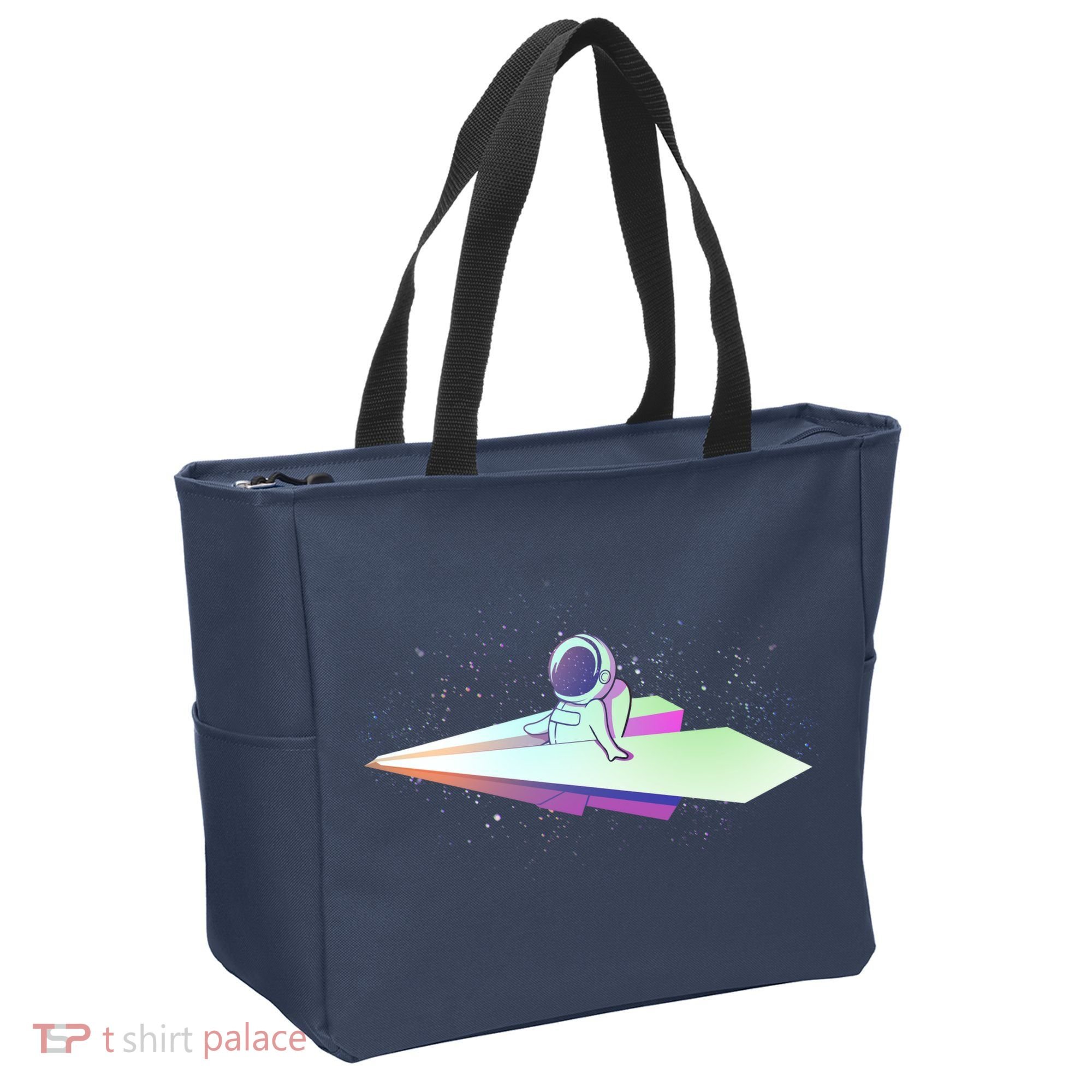 Astronaut Paper Plane Tote Bag