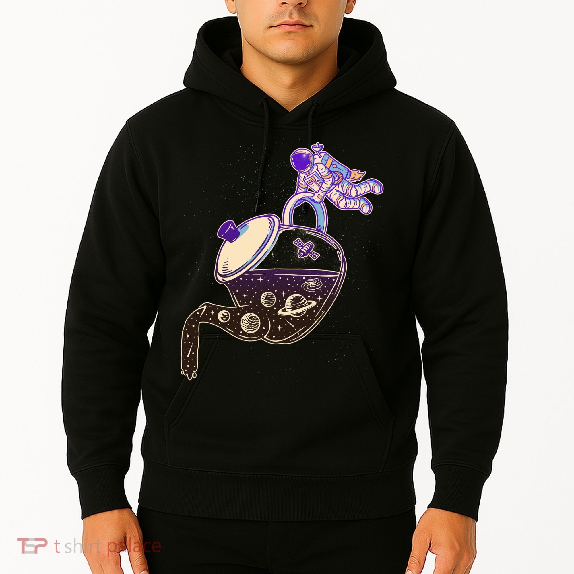 Astronaut Pouring Galaxy Coffee Coffee Hoodie