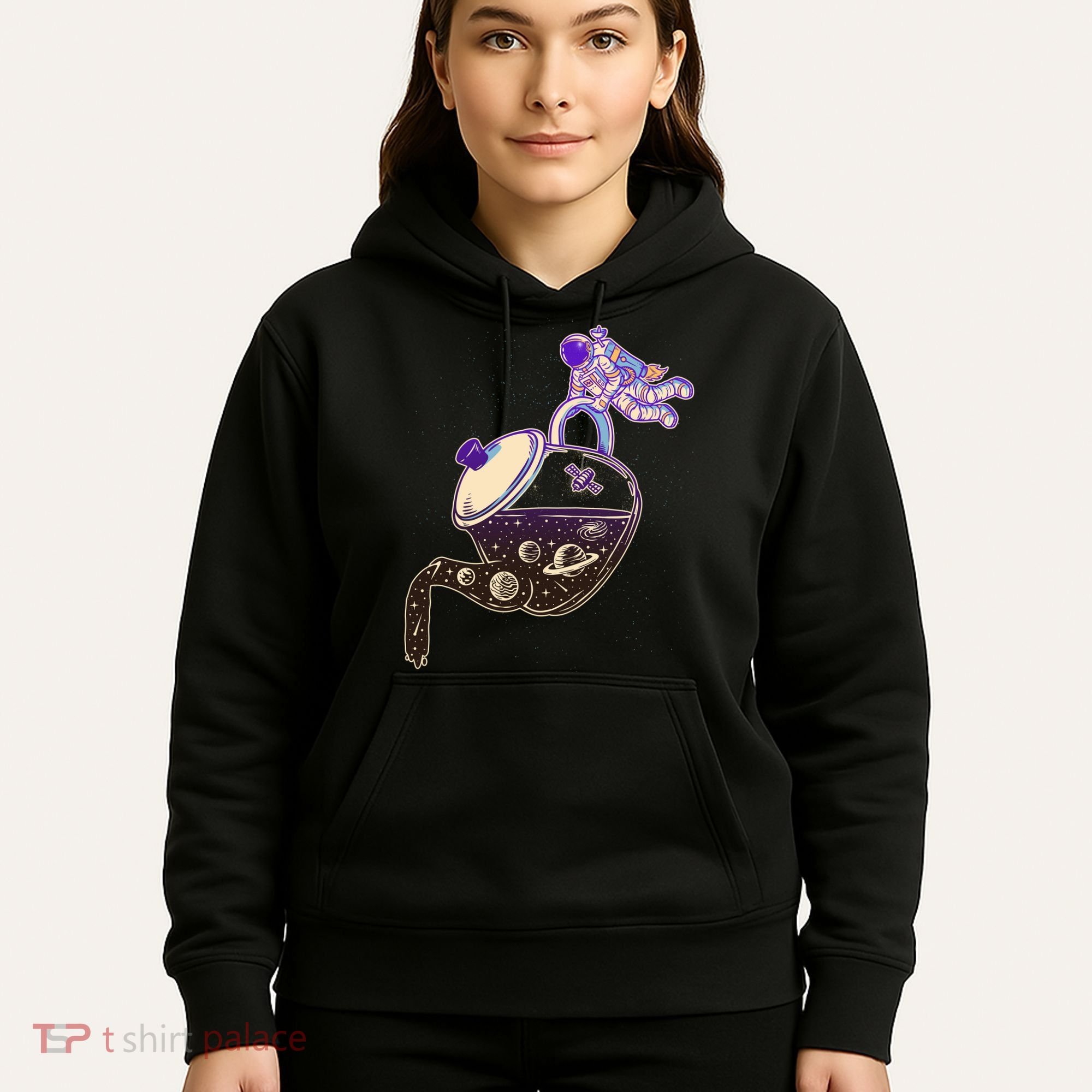 Astronaut Pouring Galaxy Coffee Coffee Hoodie