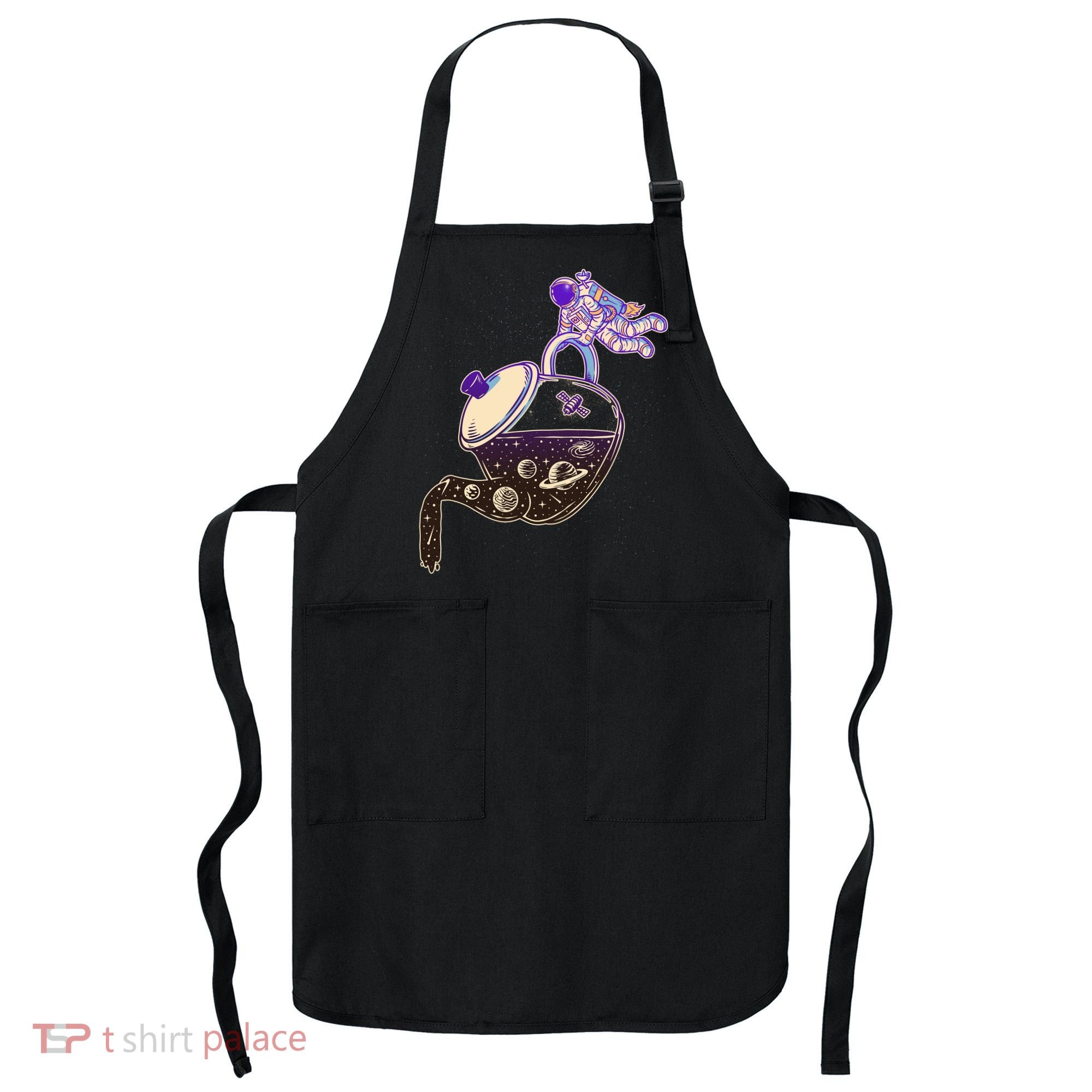 Astronaut Pouring Galaxy Coffee Coffee Apron