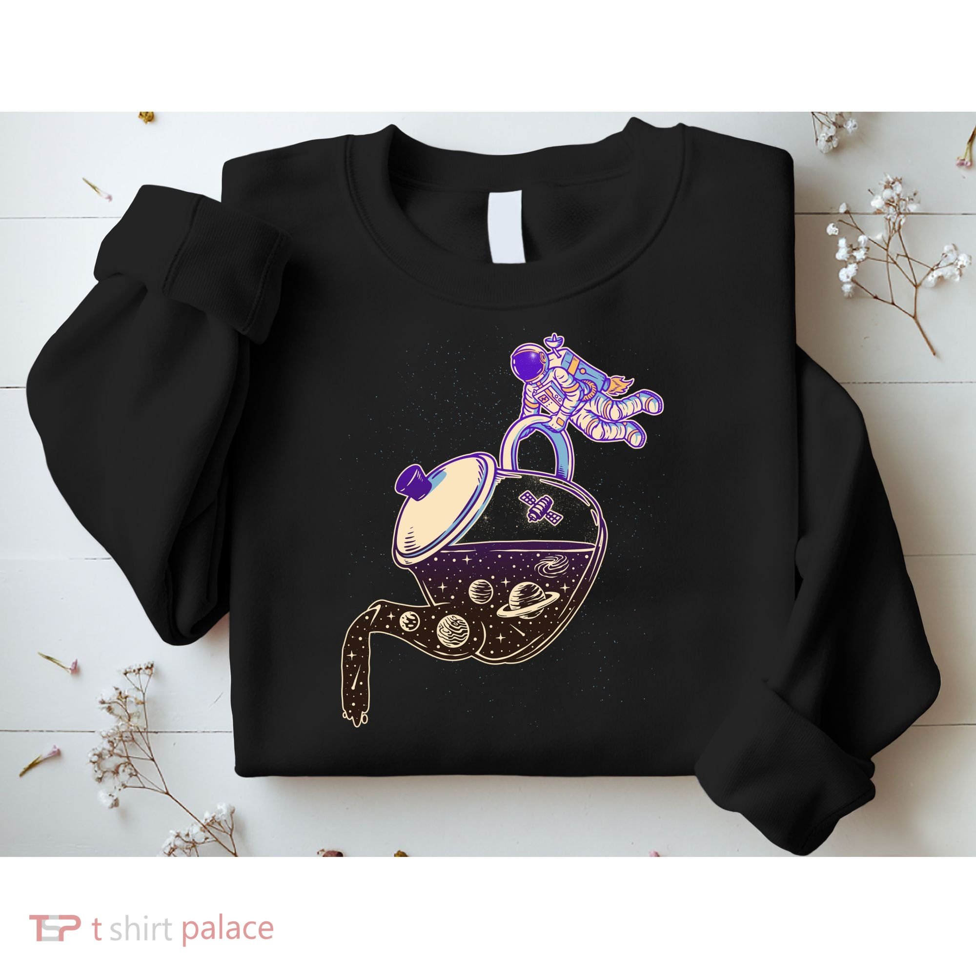Astronaut Pouring Galaxy Coffee Coffee Sweatshirt