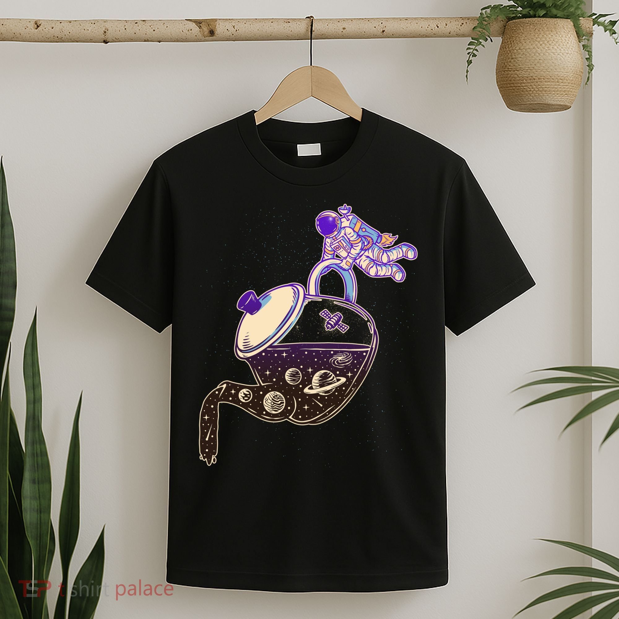 Astronaut Pouring Galaxy Coffee Coffee T-Shirt