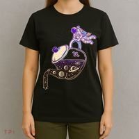 Astronaut Pouring Galaxy Coffee Coffee T-Shirt thumb 4