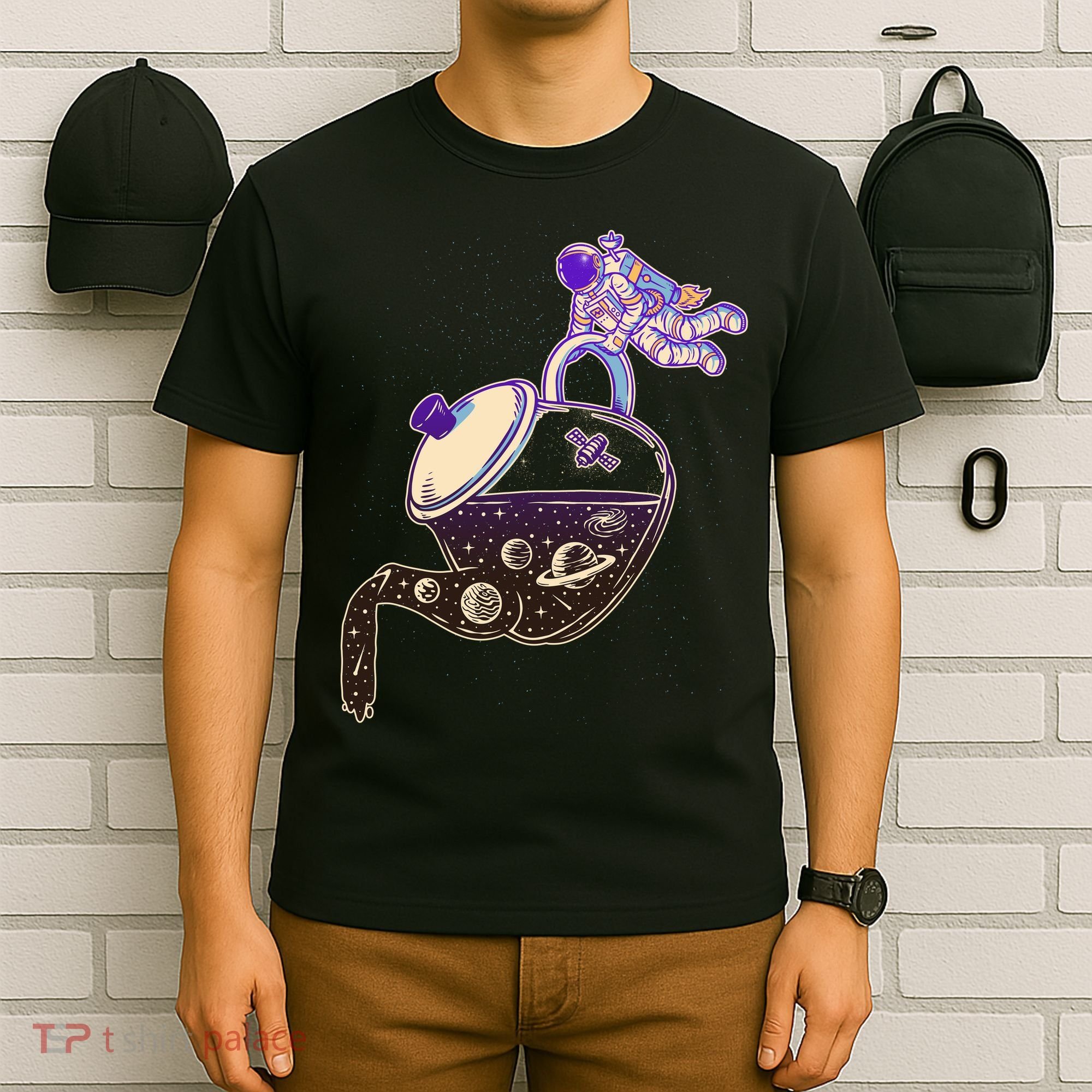 Astronaut Pouring Galaxy Coffee Coffee T-Shirt