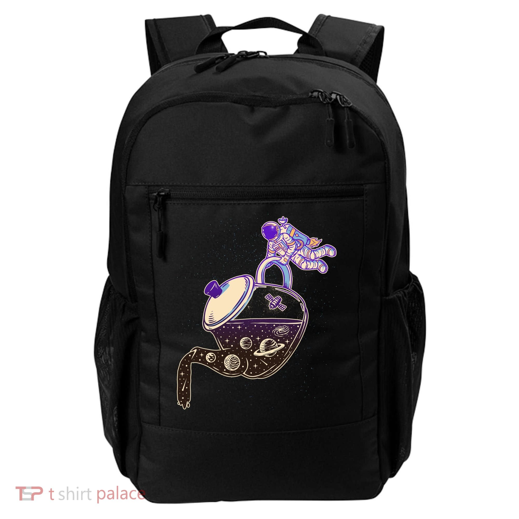 Astronaut Pouring Galaxy Coffee Coffee Backpack