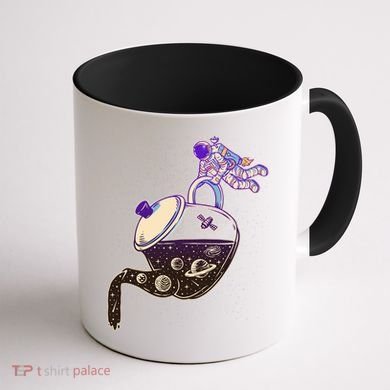 Astronaut Pouring Galaxy Coffee Coffee Coffee Mug back