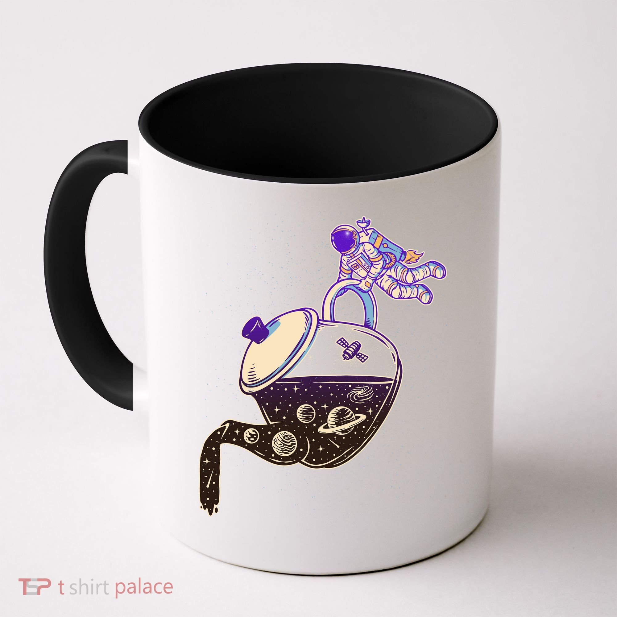 Astronaut Pouring Galaxy Coffee Coffee Coffee Mug